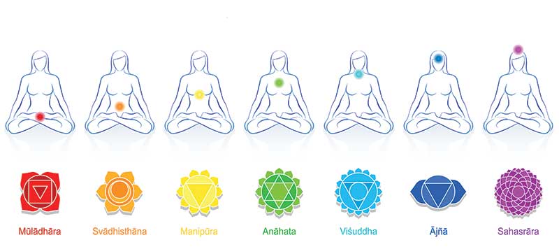 Où se situent les 7 chakras du corps humain ?